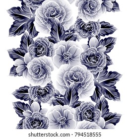 Abstract elegance seamless pattern with floral background