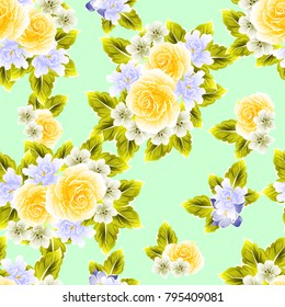Abstract elegance seamless pattern with floral background