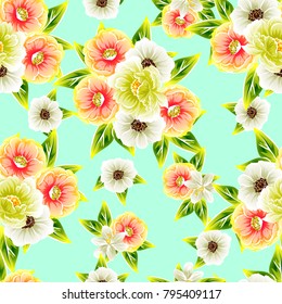 Abstract elegance seamless pattern with floral background