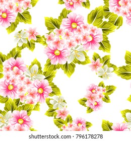 Abstract elegance seamless pattern with floral background