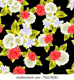 Abstract elegance seamless pattern with floral background