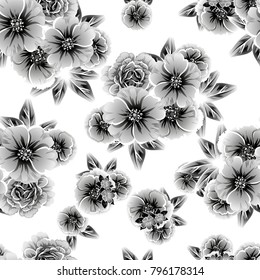 Abstract elegance seamless pattern with floral background