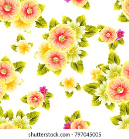 Abstract elegance seamless pattern with floral background