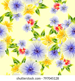 Abstract elegance seamless pattern with floral background