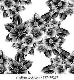 Abstract elegance seamless pattern with floral background