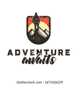 plantilla de diseño de logotipo de aventura elegante y abstracto