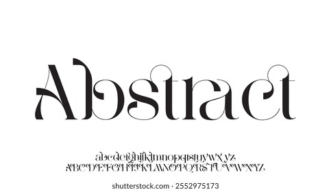 Abstract elegant alphabet letters font logo. Typography luxury classic lettering serif fashion fonts decorative wedding vintage retro logos. vector illustration
