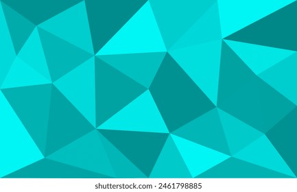 Abstract elegant aqua blue background. Polygon geometric abstract pattern illustration template. Mosaic art concept