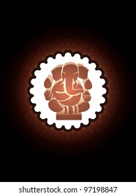 abstract elegant background with beautiful ganesha. Vector illustration