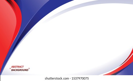 Abstract elegant background design and space for your text  Corporate concept red blue white vector illustration 