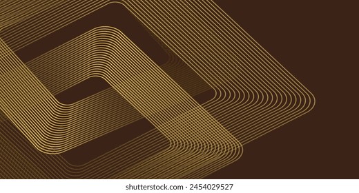 Abstract elegant background with shiny gold geometric lines. Suitable for covers, posters, presentations. vector