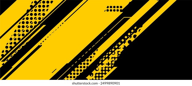 abstract elegant background with yelow lines and halftone