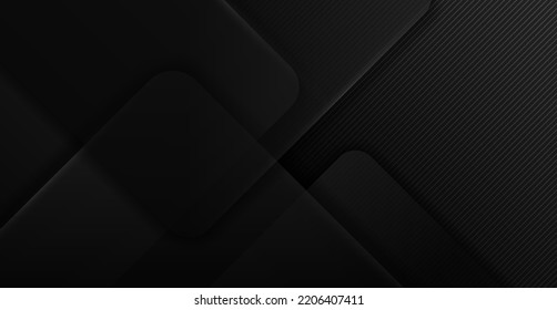 Resumen elegante banner web cuadrado negro redondeado transparencia superpuesta en el estilo de lujo de fondo oscuro. Puedes usar para la tarjeta de invitación vip o el volante, el afiche, la web de banners, el folleto, etc.