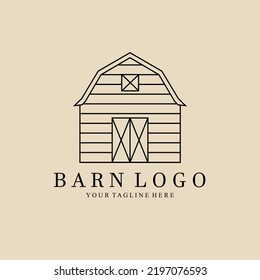 Abstract elegant barn line logo icon vector design. farm lined vector sign