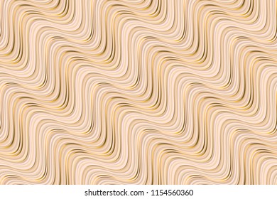 Abstract elegant beige waves geometric seamless pattern for fabric, background, surface design. Repeatable motif Stock vector illustration. 