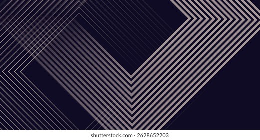 Abstractas fondo negro elegante con líneas geométricas doradas brillantes. Moderno patrón de líneas redondeadas diagonales doradas. Plantilla de Anuncio Horizontal. Adecuado para portadas, carteles, presentaciones, Vectores