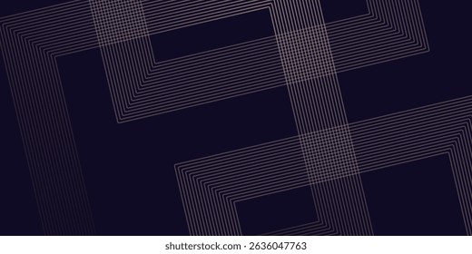 Abstract elegant black background with shiny gold geometric lines. Modern gold diagonal rounded lines pattern.Horizontal banner template. Suitable for covers, posters, presentations, vectors
