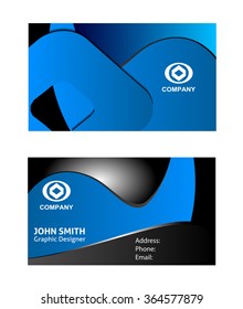 Abstract elegant black business card template
