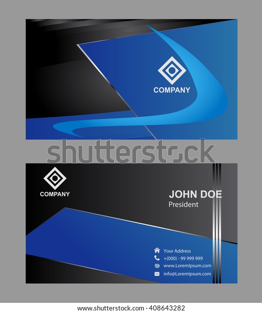 Abstract elegant\
black business card\
template\
