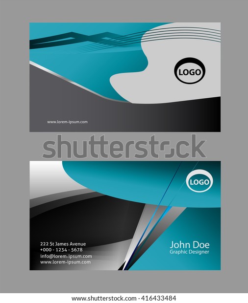 Abstract elegant\
black business card\
template\

