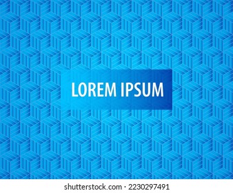 Resumen del elegante fondo azul. Patrón de caja azul 3d con fondo de pantalla de textura geométrica. Plantilla de banner colorida con diseño de formas degradadas. Presentación de diseño de lujo. Vector de decoración moderna.