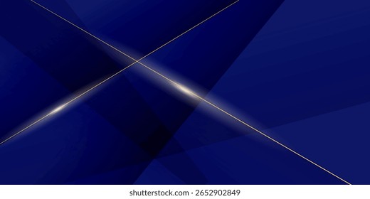 Fundo azul elegante abstrato com destaques dourados Decoração Design