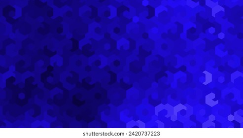 abstrakter, eleganter blauer Hintergrund mit hex muster