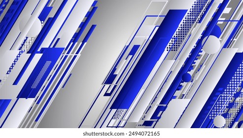 abstract elegant blue background with lines and halftone