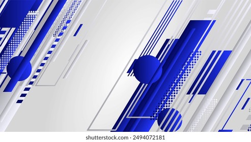 abstract elegant blue background with lines and halftone