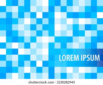 Abstrakter, eleganter blauer Hintergrund. Mosaik hellblaues Muster mit geometrischer Textur Tapete. Farbige Banner-Vorlage mit Farbverlauf-Formen-Design. Luxuriöse Design-Präsentation. Moderner Dekorationsvektor.