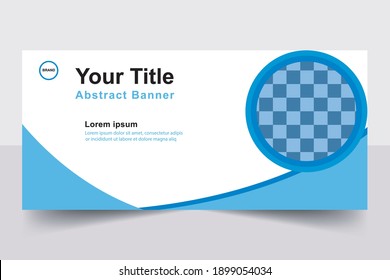 abstract elegant blue banner. with the background for the photo. design template vector