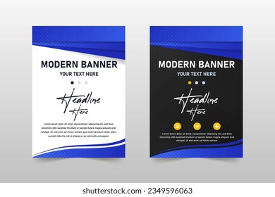 Abstract Elegant Blue and Black Dotted Banner Template, can be used for business designs, presentation designs or any suitable designs.