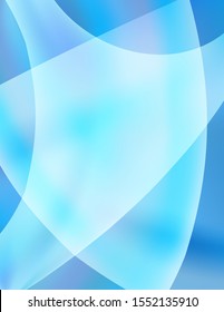 Abstract elegant blue gradient background with smooth rounded shapes. Blurred vector graphic pattern