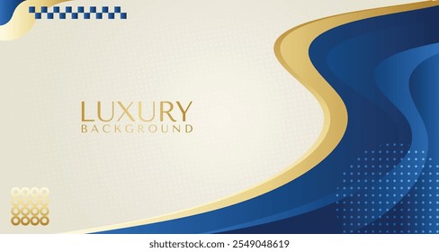 Abstract elegant blue luxury background with gold line. Modern futuristic background . Can be design for landing page, book covers, brochures, flyers, magazines, any brandings, banners, headers, prese