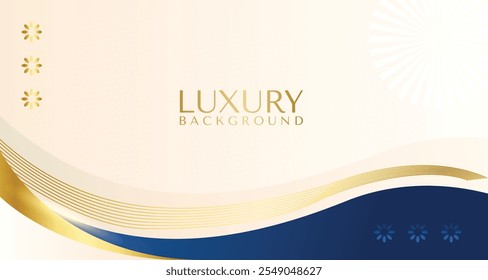 Abstract elegant blue luxury background with gold line. Modern futuristic background . Can be design for landing page, book covers, brochures, flyers, magazines, any brandings, banners, headers, prese