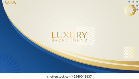 Resumo elegante fundo de luxo azul com linha de ouro. Fundo futurista moderno . Pode ser design para landing page, capas de livros, brochuras, folhetos, revistas, qualquer marca, banners, cabeçalhos, prese