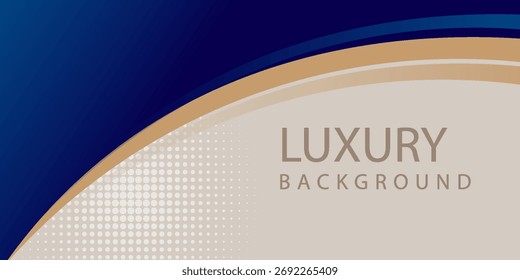 Abstractas fondo de lujo azul elegante con línea de oro. Fondo futurista moderno . Puede ser diseño para landing page, portadas de libros, folletos, volantes, revistas, cualquier marca, Anuncios, encabezados, prensa