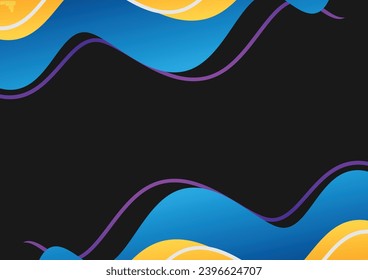 abstract elegant blue and orange wave background