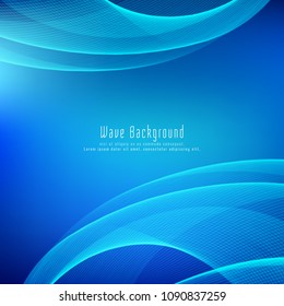 Abstract elegant blue wave background