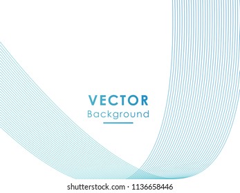 Abstract elegant blue wave background. Can be used template, web, presentation. Vector illustration.