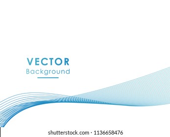Abstract elegant blue wave background. Can be used template, web, presentation. Vector illustration.