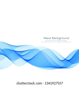 Abstract elegant blue wave background vector