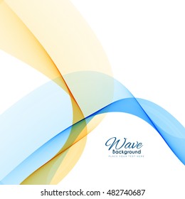 Abstract elegant blue wave background design