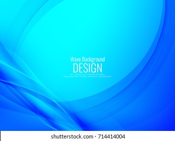 Abstract elegant blue wave background