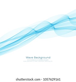 Abstract elegant blue wave stylish background design