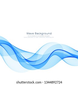 Abstract elegant blue wave vector background