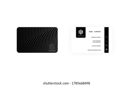 Abstract elegant business card template. Vector on isolated white background. EPS 10
