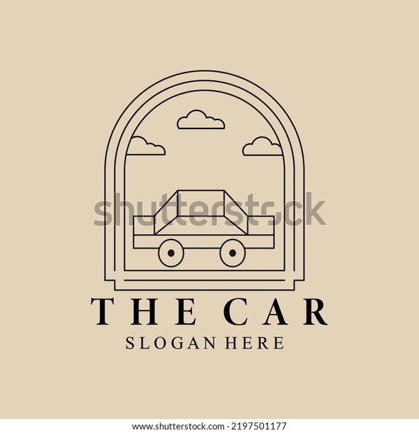 Abstract elegant car line logo icon vector design.\
Cool lined vector\
sign
