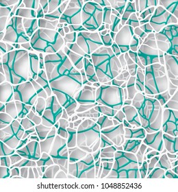 Abstract elegant cell texture. Paper cut cobweb, 3d tile surface. Elegant futuristic ornament with shadows and layers