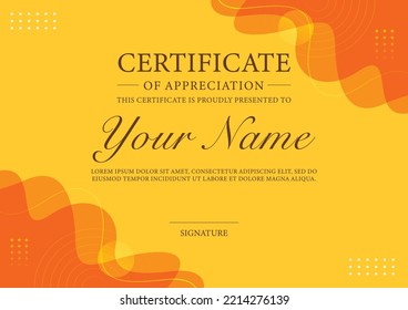 Abstract elegant certificate of appreciation template